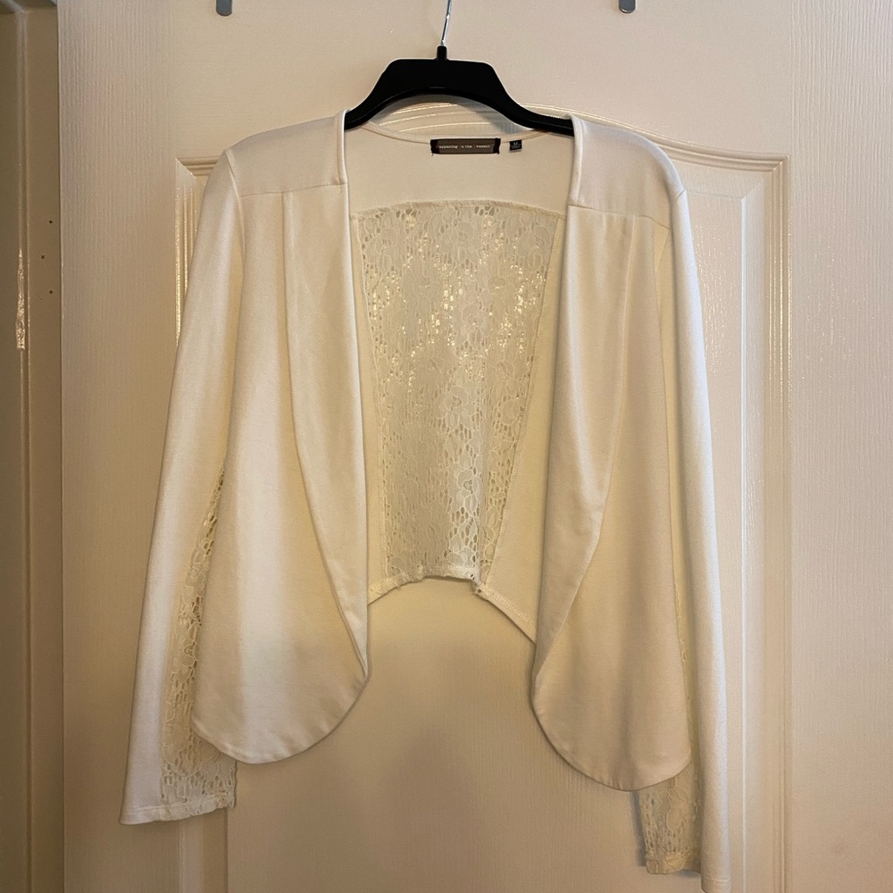 White lace blazer
